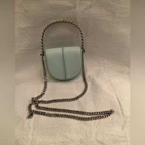 KARA Infinity Case Chain Leather Shoulder/Crossbody Mini Bag In Blue Gla…​​​